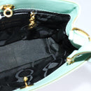 Salvatore Ferragamo Hand Bag Nylon 2way Green Gold Auth 125371-18