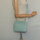 Salvatore Ferragamo Hand Bag Nylon 2way Green Gold Auth 125371-21