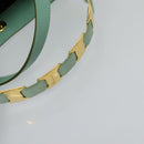 Salvatore Ferragamo Hand Bag Nylon 2way Green Gold Auth 125371-7