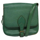 LOUIS VUITTON Epi Cartouchiere MM Shoulder Bag Green M52244 LV Auth 125397-1