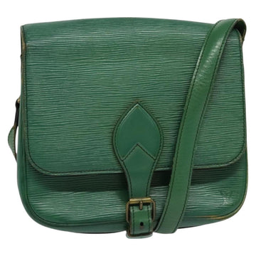LOUIS VUITTON Epi Cartouchiere MM Shoulder Bag Green M52244 LV Auth 125397
