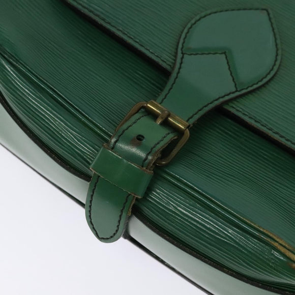 LOUIS VUITTON Epi Cartouchiere MM Shoulder Bag Green M52244 LV Auth 125397