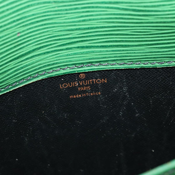 LOUIS VUITTON Epi Cartouchiere MM Shoulder Bag Green M52244 LV Auth 125397