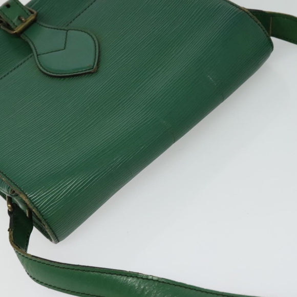 LOUIS VUITTON Epi Cartouchiere MM Shoulder Bag Green M52244 LV Auth 125397