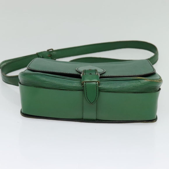 LOUIS VUITTON Epi Cartouchiere MM Shoulder Bag Green M52244 LV Auth 125397