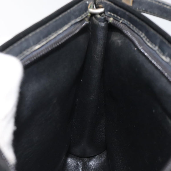 Christian Dior Trotter Canvas Shoulder Bag Black Beige Auth 125405