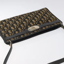 Christian Dior Trotter Canvas Shoulder Bag Black Beige Auth 125405-6