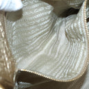 PRADA Shoulder Bag Leather Gold Tone Auth 125408-22