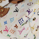 LOUIS VUITTON Monogram Multicolor Annie MM Tote Bag White M40307 LV Auth 125412V-10