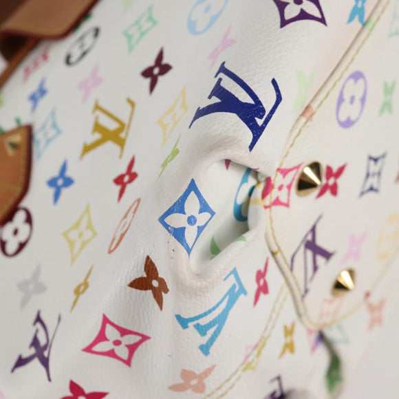 LOUIS VUITTON Monogram Multicolor Annie MM Tote Bag White M40307 LV Auth 125412V