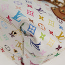 LOUIS VUITTON Monogram Multicolor Annie MM Tote Bag White M40307 LV Auth 125412V-17