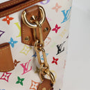 LOUIS VUITTON Monogram Multicolor Annie MM Tote Bag White M40307 LV Auth 125412V-18