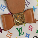 LOUIS VUITTON Monogram Multicolor Annie MM Tote Bag White M40307 LV Auth 125412V-19