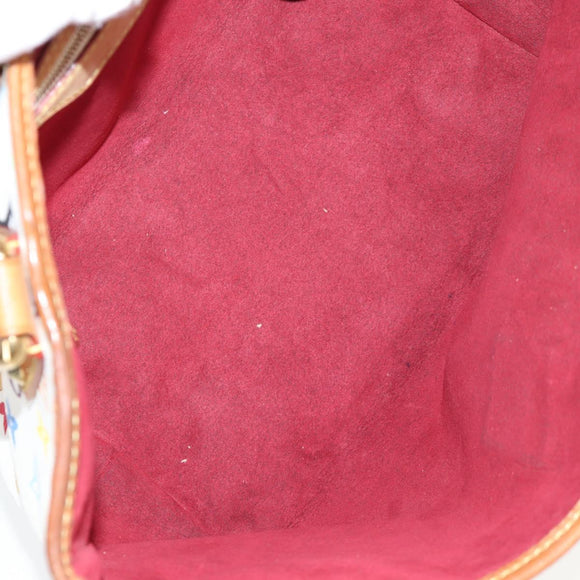 LOUIS VUITTON Monogram Multicolor Annie MM Tote Bag White M40307 LV Auth 125412V