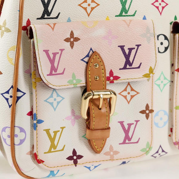 LOUIS VUITTON Monogram Multicolor Lodge GM Bag White M40051 LV Auth 125413V