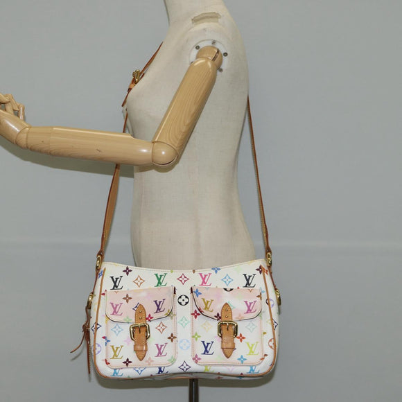 LOUIS VUITTON Monogram Multicolor Lodge GM Bag White M40051 LV Auth 125413V