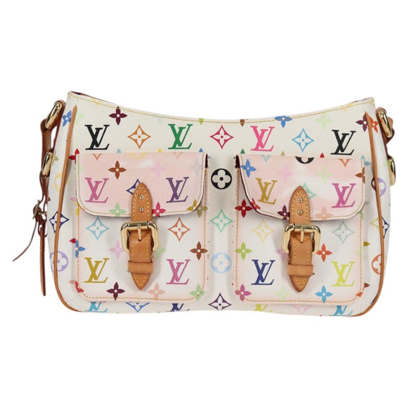 LOUIS VUITTON Monogram Multicolor Lodge GM Bag White M40051 LV Auth 125413V