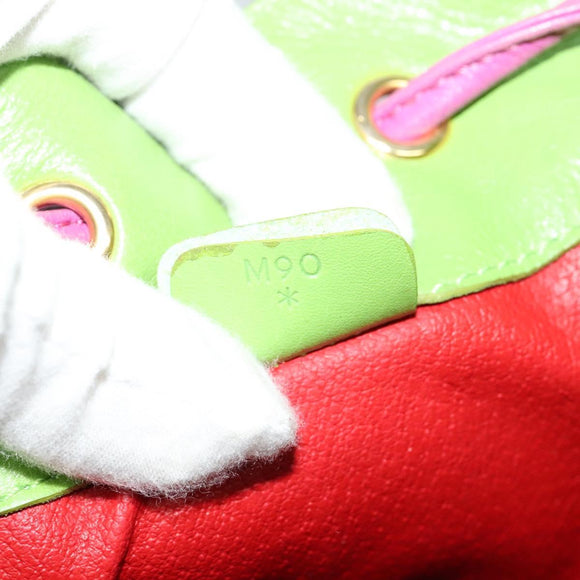 CELINE Shoulder Bag Leather Pink Gold Auth 125416