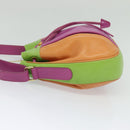 CELINE Shoulder Bag Leather Pink Gold Auth 125416-3