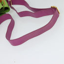 CELINE Shoulder Bag Leather Pink Gold Auth 125416-7