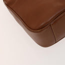 GUCCI Bamboo Hand Bag Leather 2way Brown Gold 001 1705 1638 Auth 125422-13