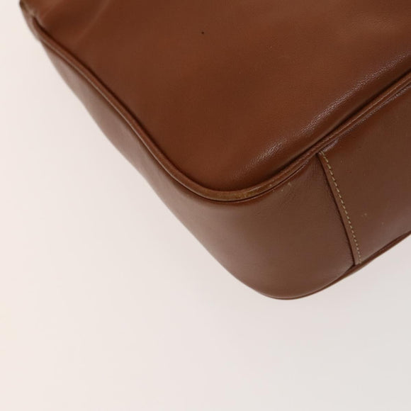 GUCCI Bamboo Hand Bag Leather 2way Brown Gold 001 1705 1638 Auth 125422