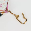 LOUIS VUITTON Monogram Multicolor Pochette Cles NM White M93734 LV Auth 125425V-8