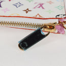 LOUIS VUITTON Monogram Multicolor Pochette Cles NM White M93734 LV Auth 125425V-9