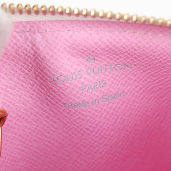 LOUIS VUITTON Monogram Multicolor Pochette Cles NM White M93734 LV Auth 125425V