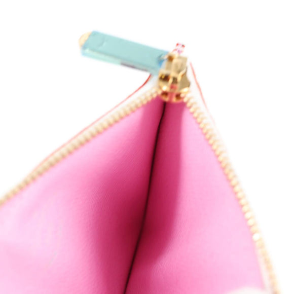 LOUIS VUITTON Monogram Multicolor Pochette Cles NM White M93734 LV Auth 125425V