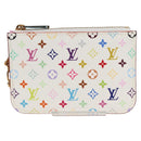 LOUIS VUITTON Monogram Multicolor Pochette Cles NM White M93734 LV Auth 125425V-13