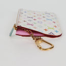 LOUIS VUITTON Monogram Multicolor Pochette Cles NM White M93734 LV Auth 125425V-3