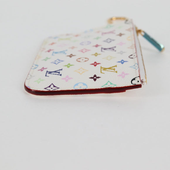 LOUIS VUITTON Monogram Multicolor Pochette Cles NM White M93734 LV Auth 125425V