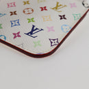LOUIS VUITTON Monogram Multicolor Pochette Cles NM White M93734 LV Auth 125425V-14