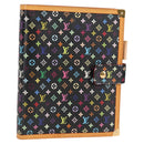 LOUIS VUITTON Multicolor Agenda GM Day Planner Cover Black R20893 Auth 125426SA-1
