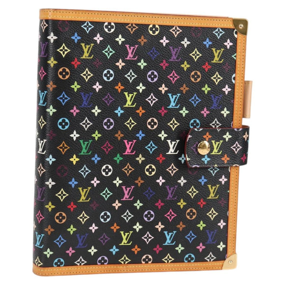 LOUIS VUITTON Multicolor Agenda GM Day Planner Cover Black R20893 Auth 125426SA