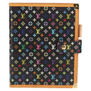 LOUIS VUITTON Multicolor Agenda GM Day Planner Cover Black R20893 Auth 125426SA-13