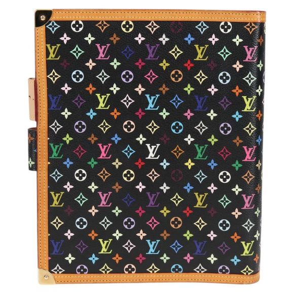 LOUIS VUITTON Multicolor Agenda GM Day Planner Cover Black R20893 Auth 125426SA