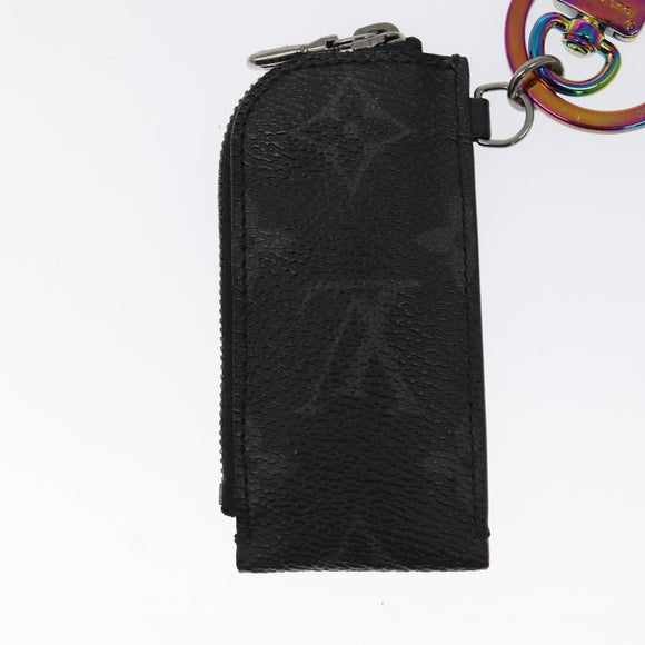 LOUIS VUITTON Monogram Eclipse Porte Cles Etoui Coin Purse MP1856 LV Auth 125429
