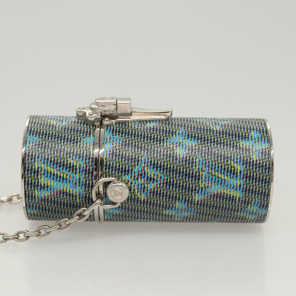 LOUIS VUITTON Monogram LV Pop Chain Lipstick Case Blue MP2536 LV Auth 125431