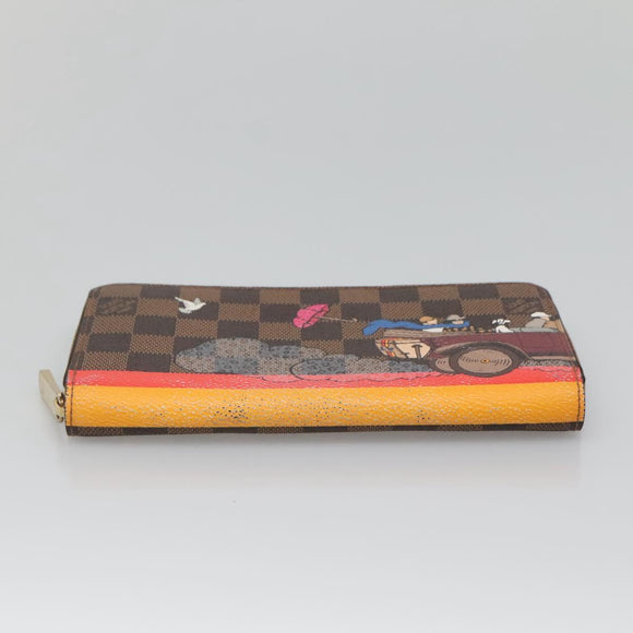 LOUIS VUITTON Damier Evasion Zippy Wallet Long Wallet N61240 LV Auth 125449