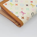 LOUIS VUITTON Multicolor Portefeuille Viennois Wallet White M92987 Auth 125462-16