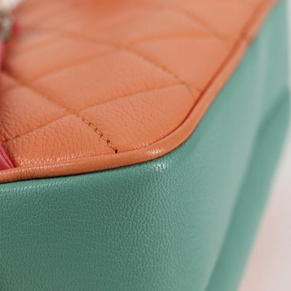 CHANEL Matelasse Chain Waist bag Leather Pink Gold CC Auth 125467SAM