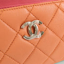 CHANEL Matelasse Chain Waist bag Leather Pink Gold CC Auth 125467SAM-18