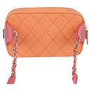 CHANEL Matelasse Chain Waist bag Leather Pink Gold CC Auth 125467SAM-3