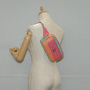 CHANEL Matelasse Chain Waist bag Leather Pink Gold CC Auth 125467SAM-33