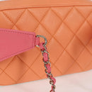 CHANEL Matelasse Chain Waist bag Leather Pink Gold CC Auth 125467SAM-8