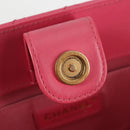 CHANEL Matelasse Chain Shoulder Bag Lamb Skin Pink Gold CC Auth 125468AM-10