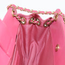 CHANEL Matelasse Chain Shoulder Bag Lamb Skin Pink Gold CC Auth 125468SAM-21