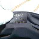 FENDI Zucca Canvas Chain Shoulder Bag Leather 2way Gold Green Auth 125471M-11